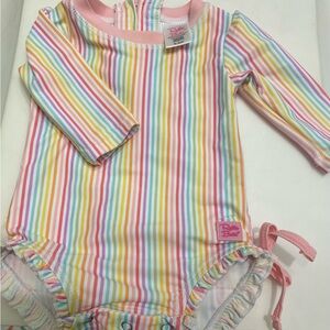 Rufflebutts 0-3m One Piece Rash Guard EUC